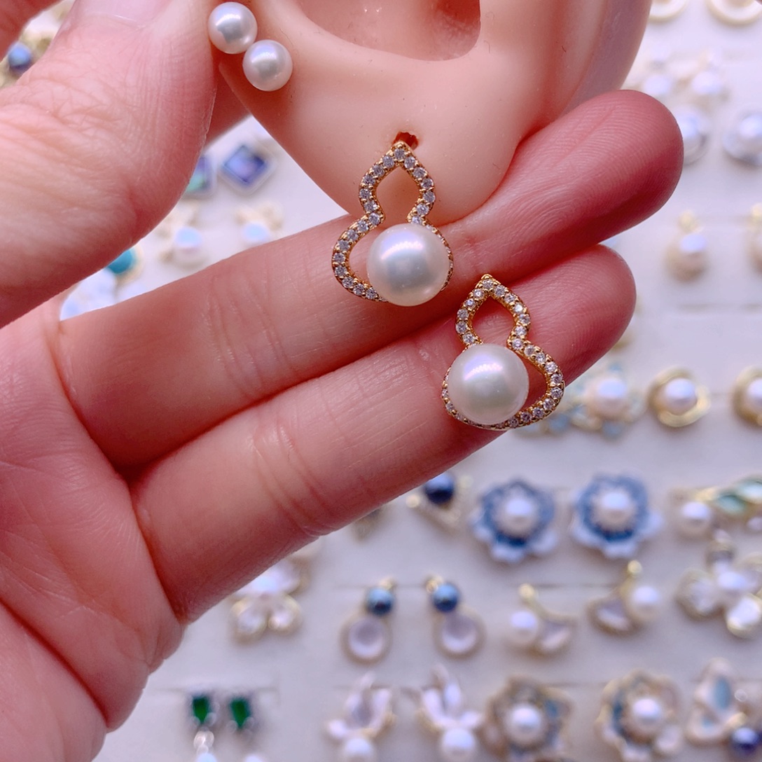 耳饰淡水珍珠合金