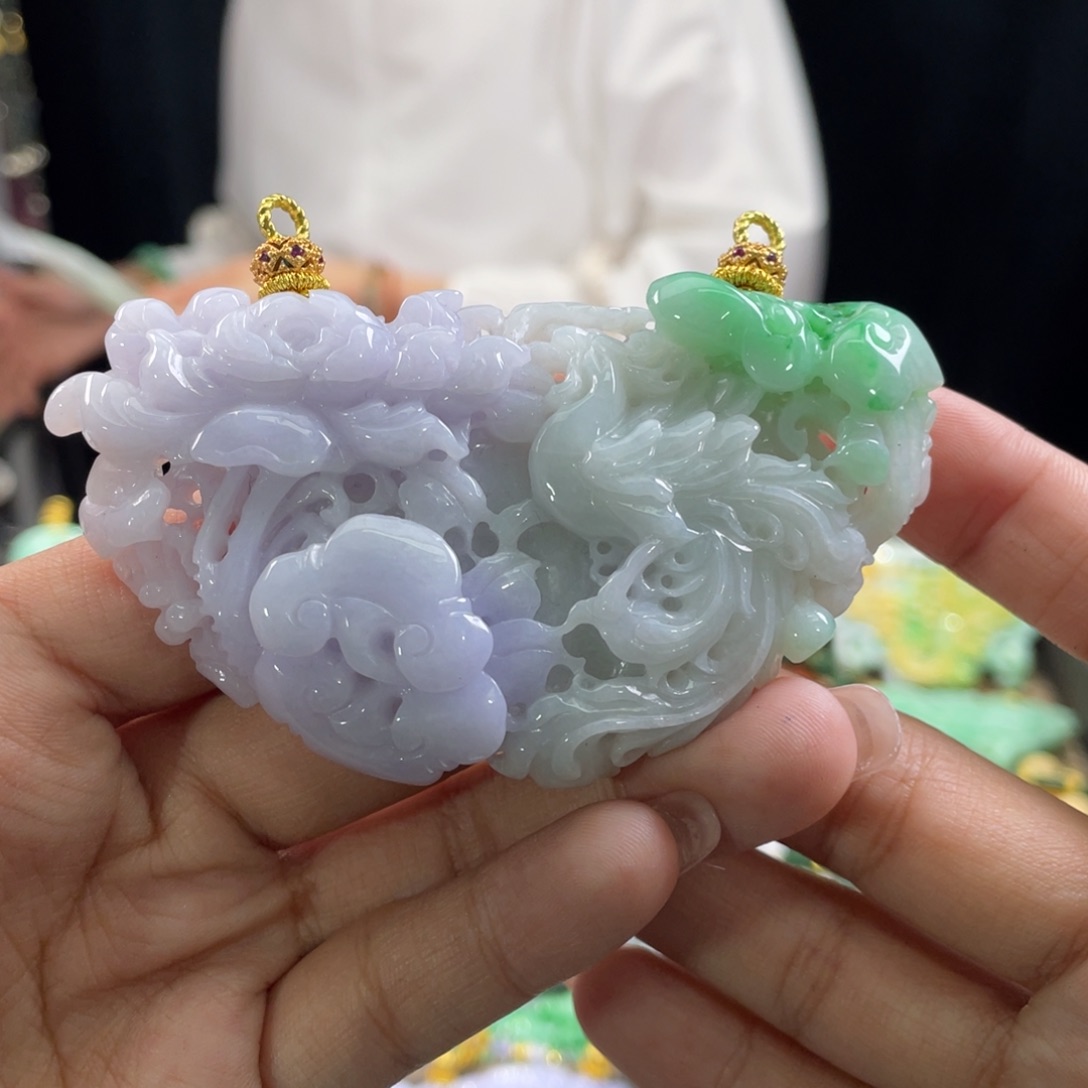 翡翠颈饰未镶嵌代编织