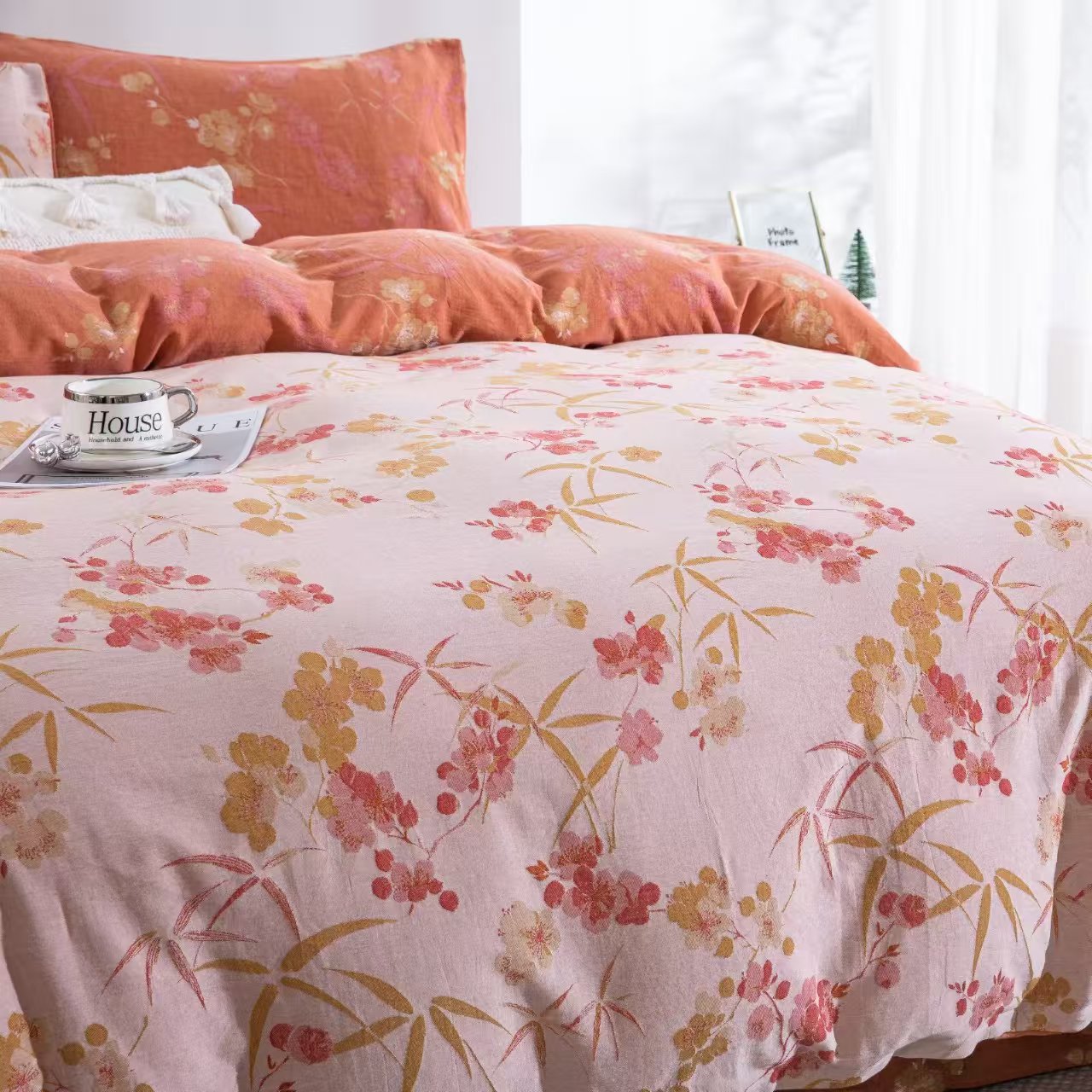 【红缨】纯棉200*230cm双层纱柔软透气 蚕 丝蛋白四季被可机洗