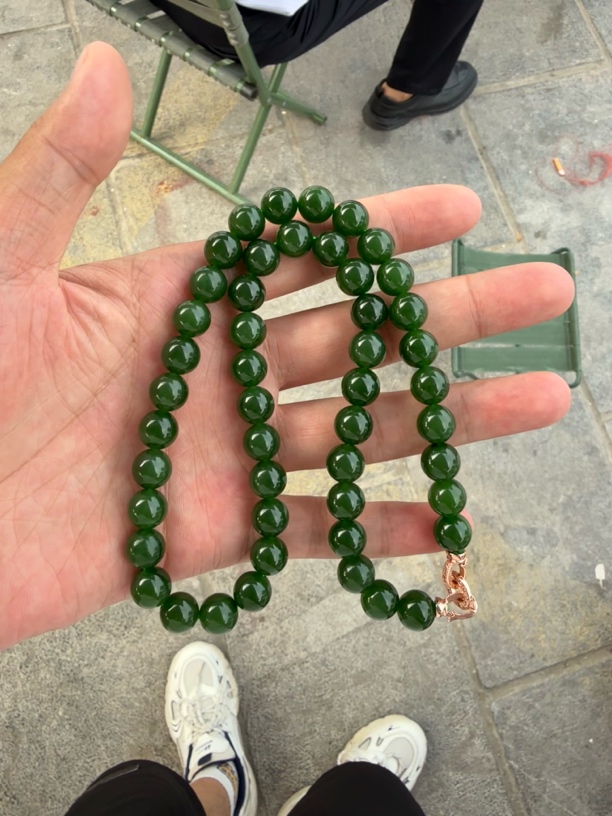 和田玉碧玉妈妈链