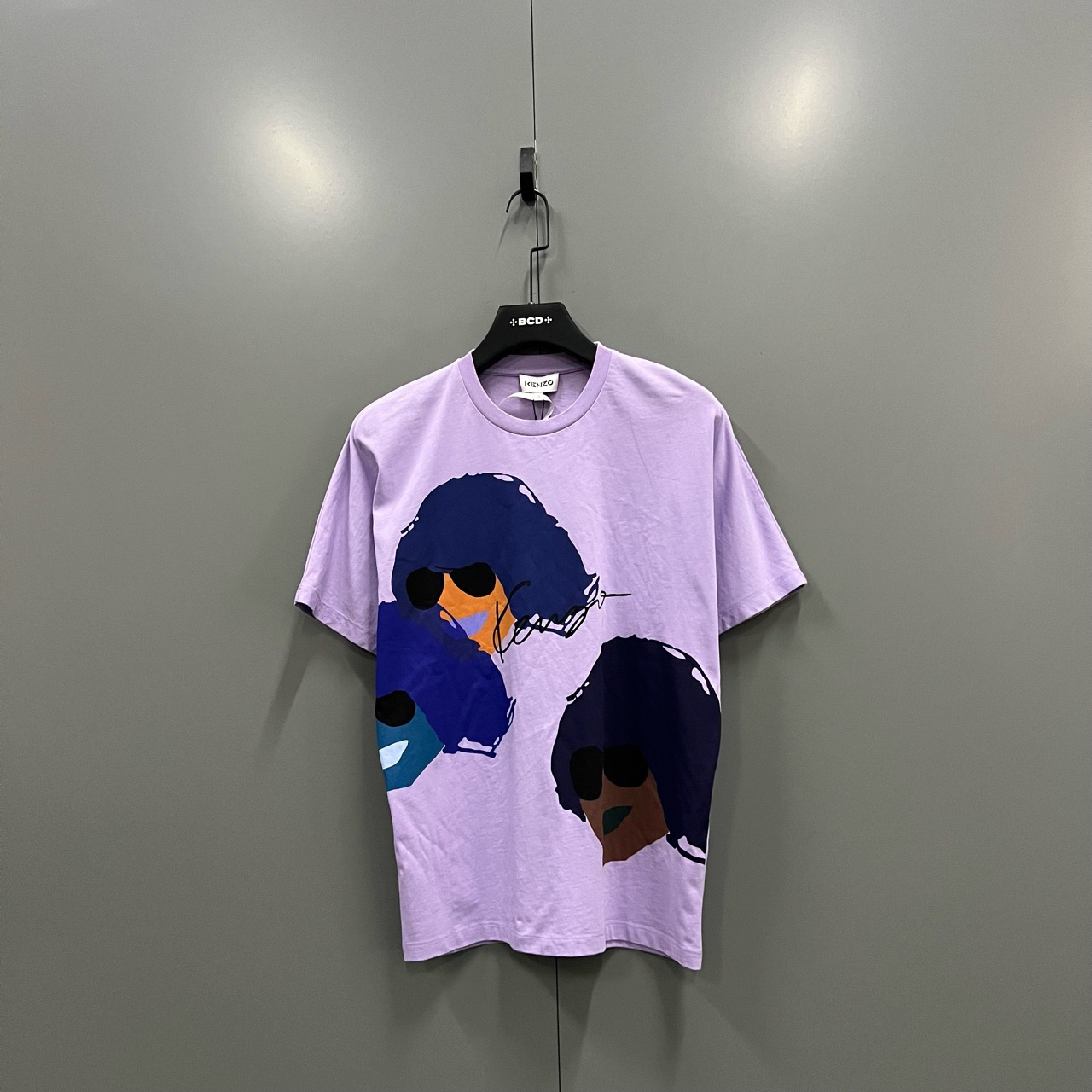 95新 KENZO/肯佐 （ll）涂鸦人物印花短袖 S码/95新011595染色