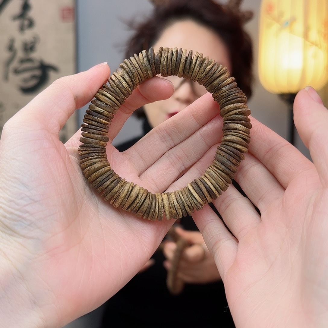 沉香手串海南黄奇楠药片款1.3