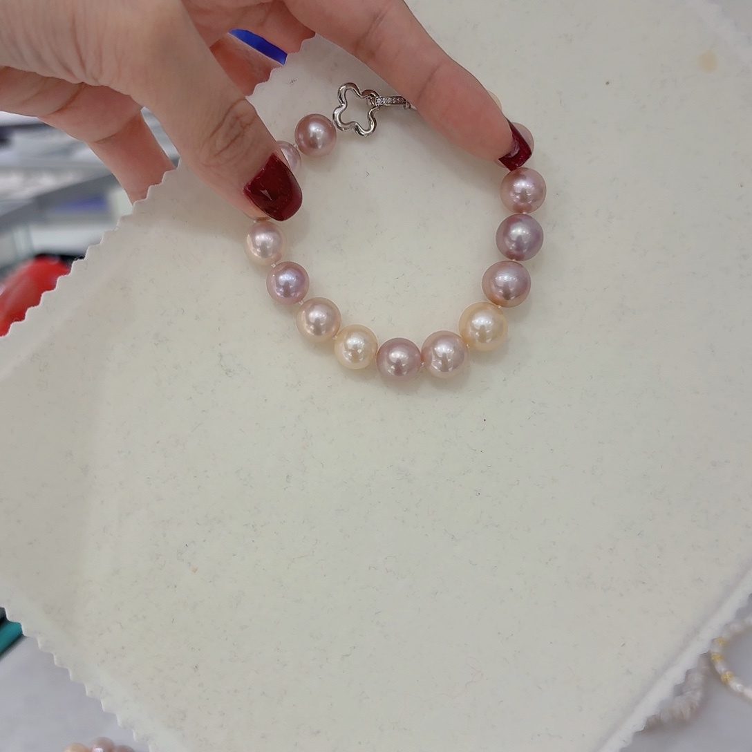 手绳淡水珍珠银S925镶嵌