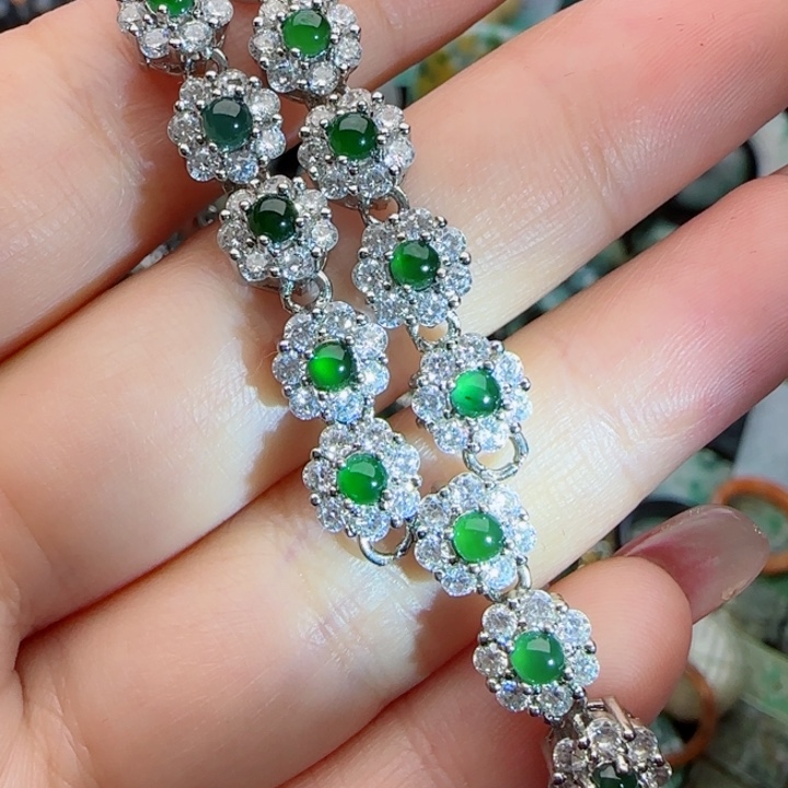 翡翠颈饰未镶嵌天然A货37