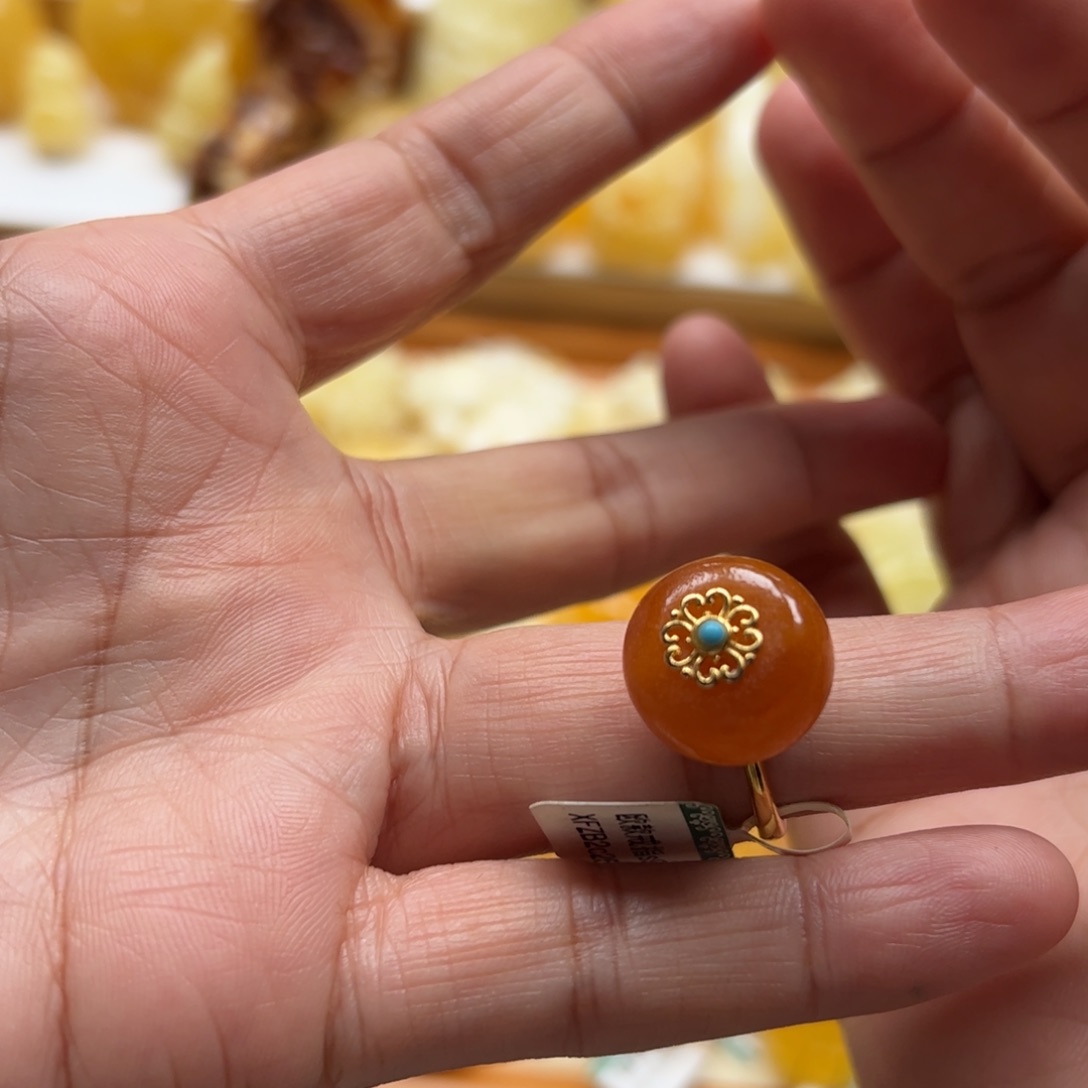 琥珀银S925镶嵌珠宝奇石