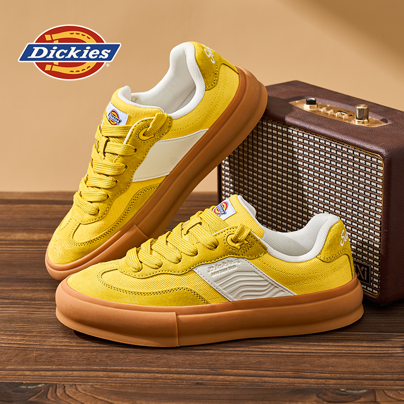 Dickies2025年冬季新款低帮百搭时尚休闲鞋厚底男舒适百搭德训鞋