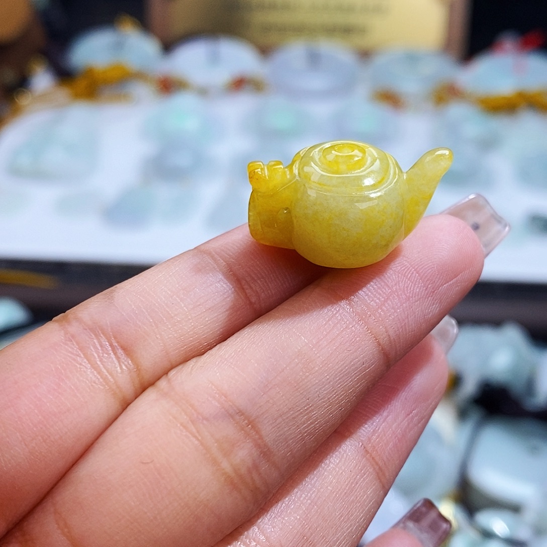 翡翠未镶嵌毛衣链9086