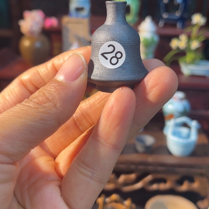 摆件微陶老王迷你花瓶