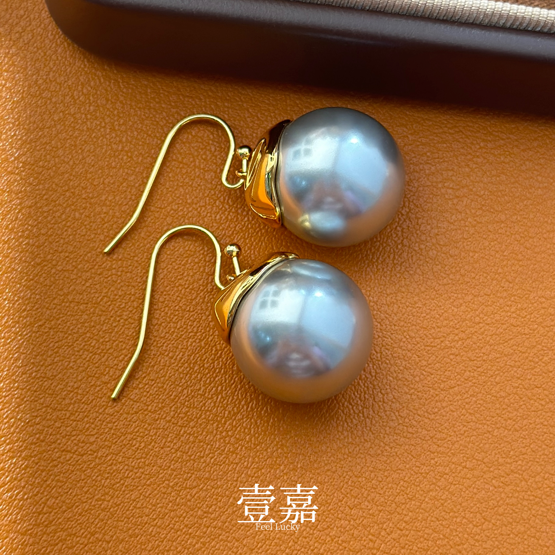 黄铜仿珍珠耳饰 壹嘉黄铜耳饰法式气质时尚百搭施家珠珠耳环YJ228