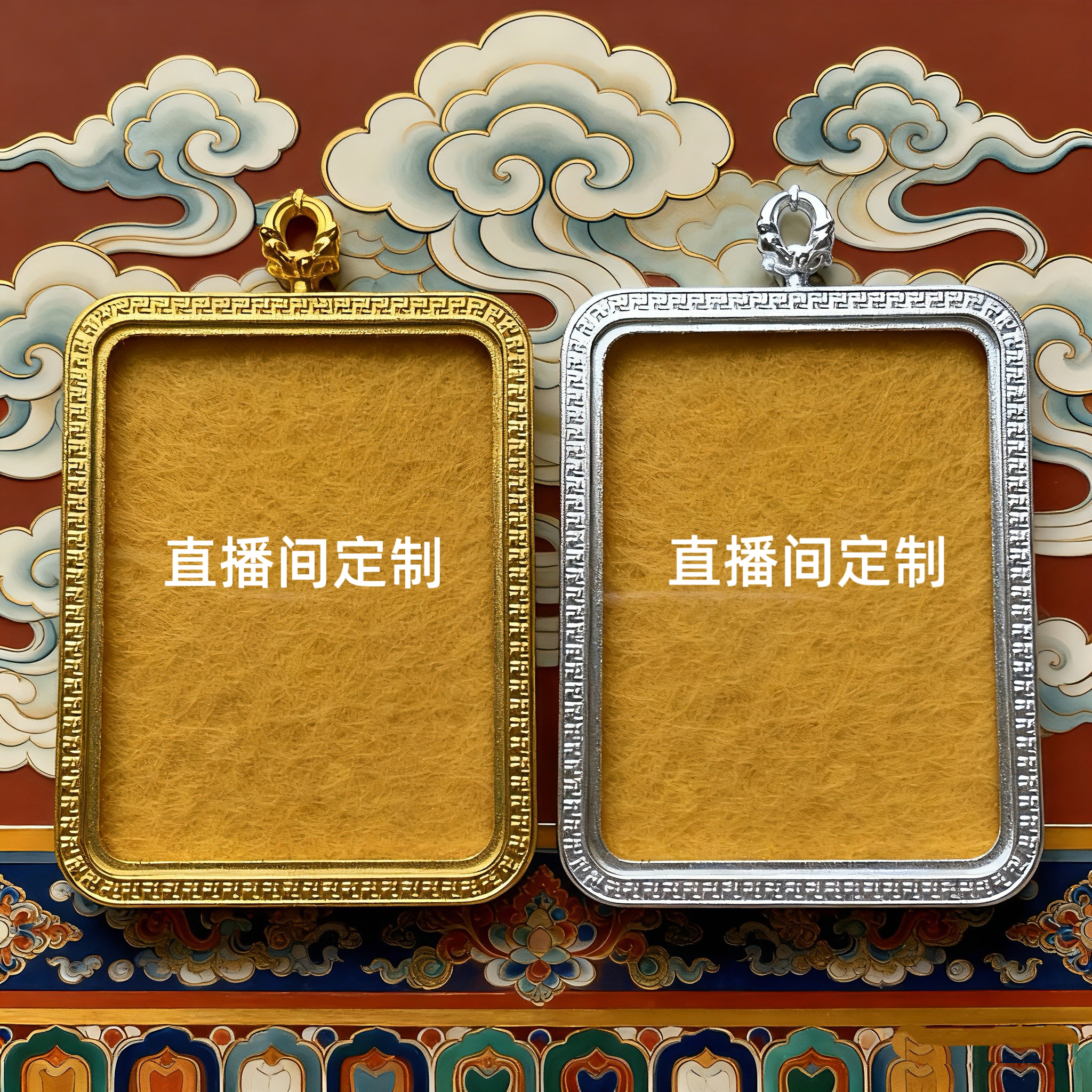 喜可【定制定向】一物一拍 唐卡项链吊坠 手绘描金 