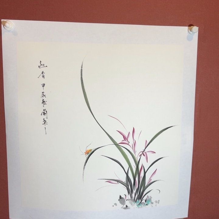 国画听兰老师花鸟