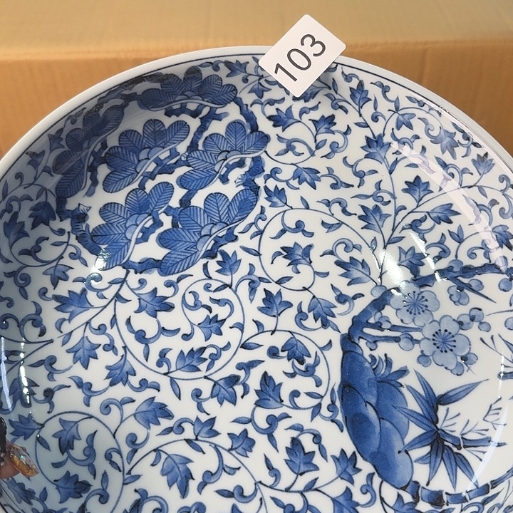 瓷片很好看的一大盘子