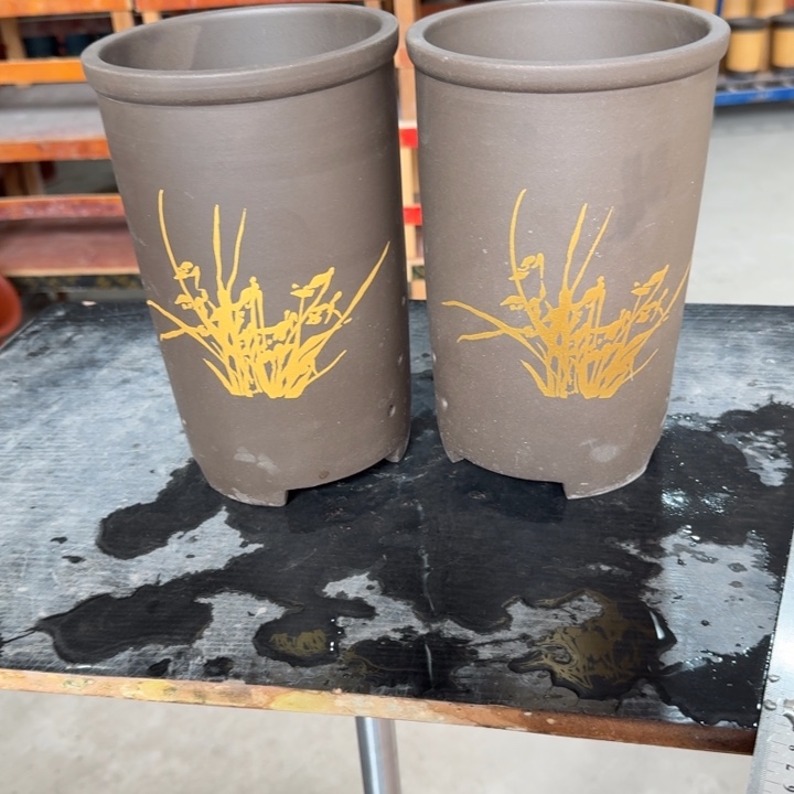 紫砂花盆 高度23口径14