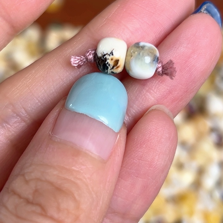 未镶嵌蜜蜡裸石7.1mm一对