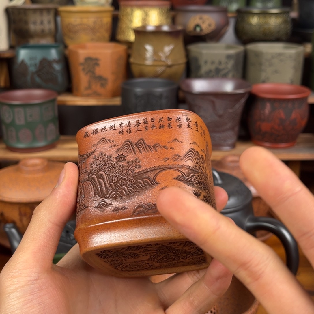 茶杯紫砂宜兴原矿紫砂杯茶具