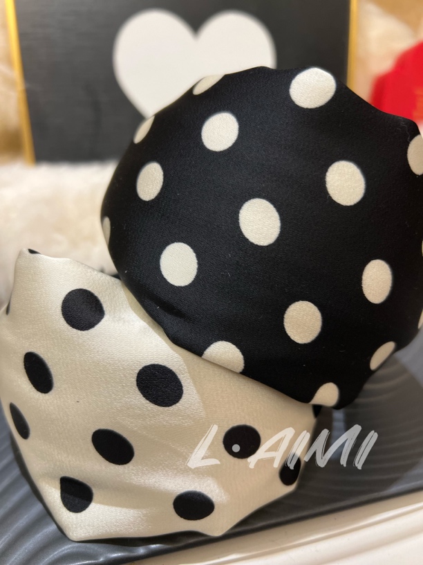   【L•AiMi】【奈思】宽版波点遮白发高颅顶发箍头饰洗脸发带