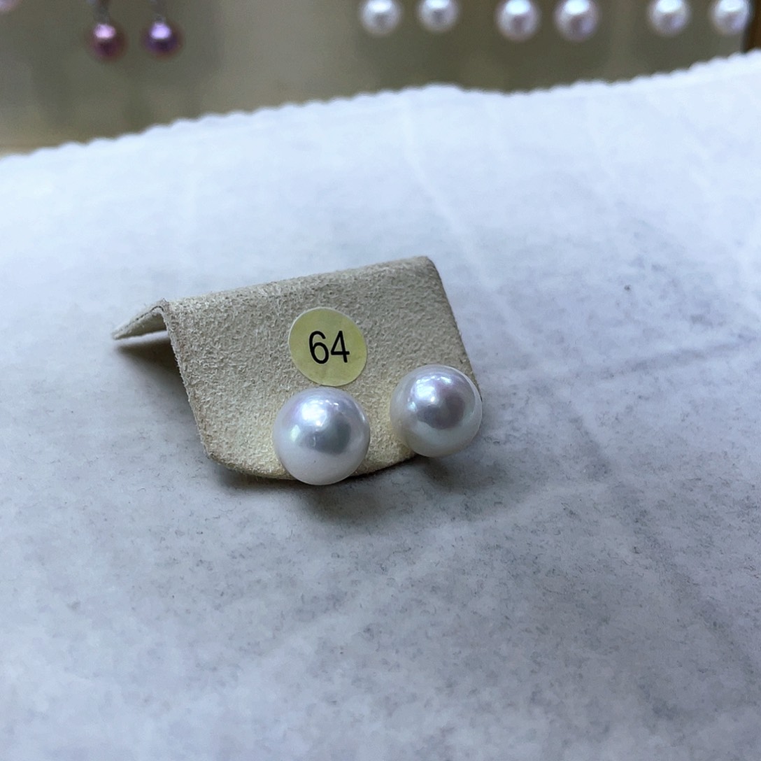 淡水珍珠耳饰银S925镶嵌
