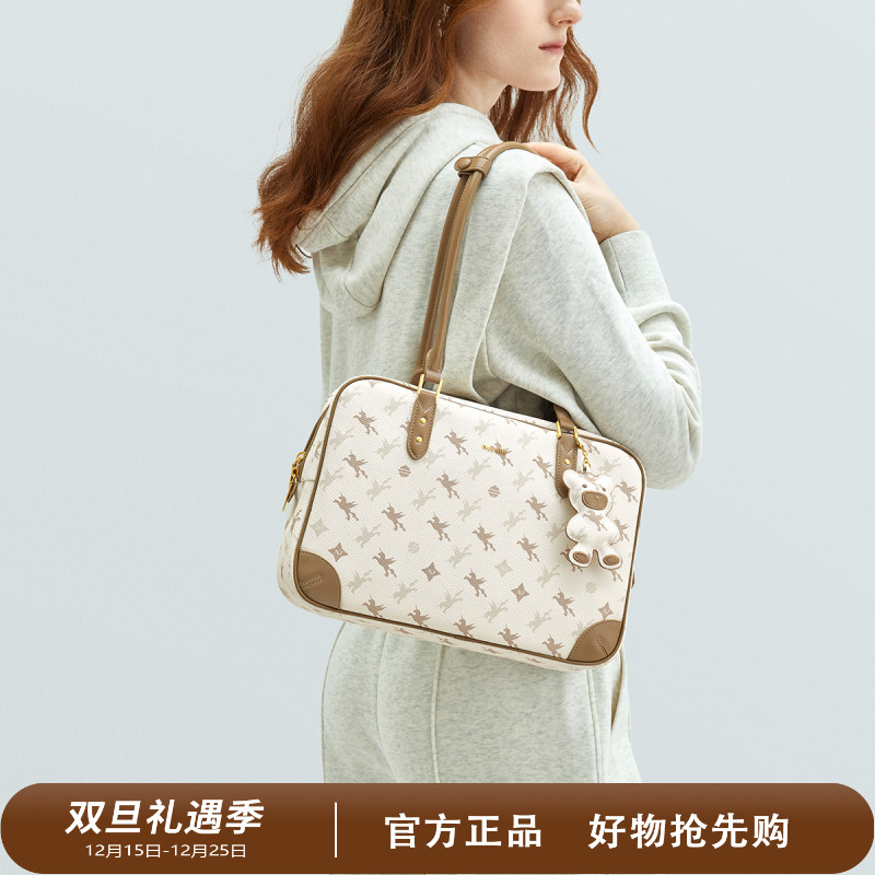 NU纽芝兰飞马吐司包2025新款秋冬手提大容量保龄球单肩通勤包包女