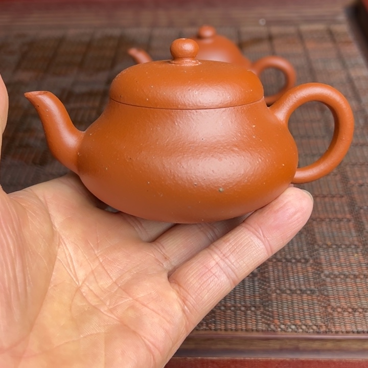 紫砂茶壶黄龙山朱泥、生砂半手工