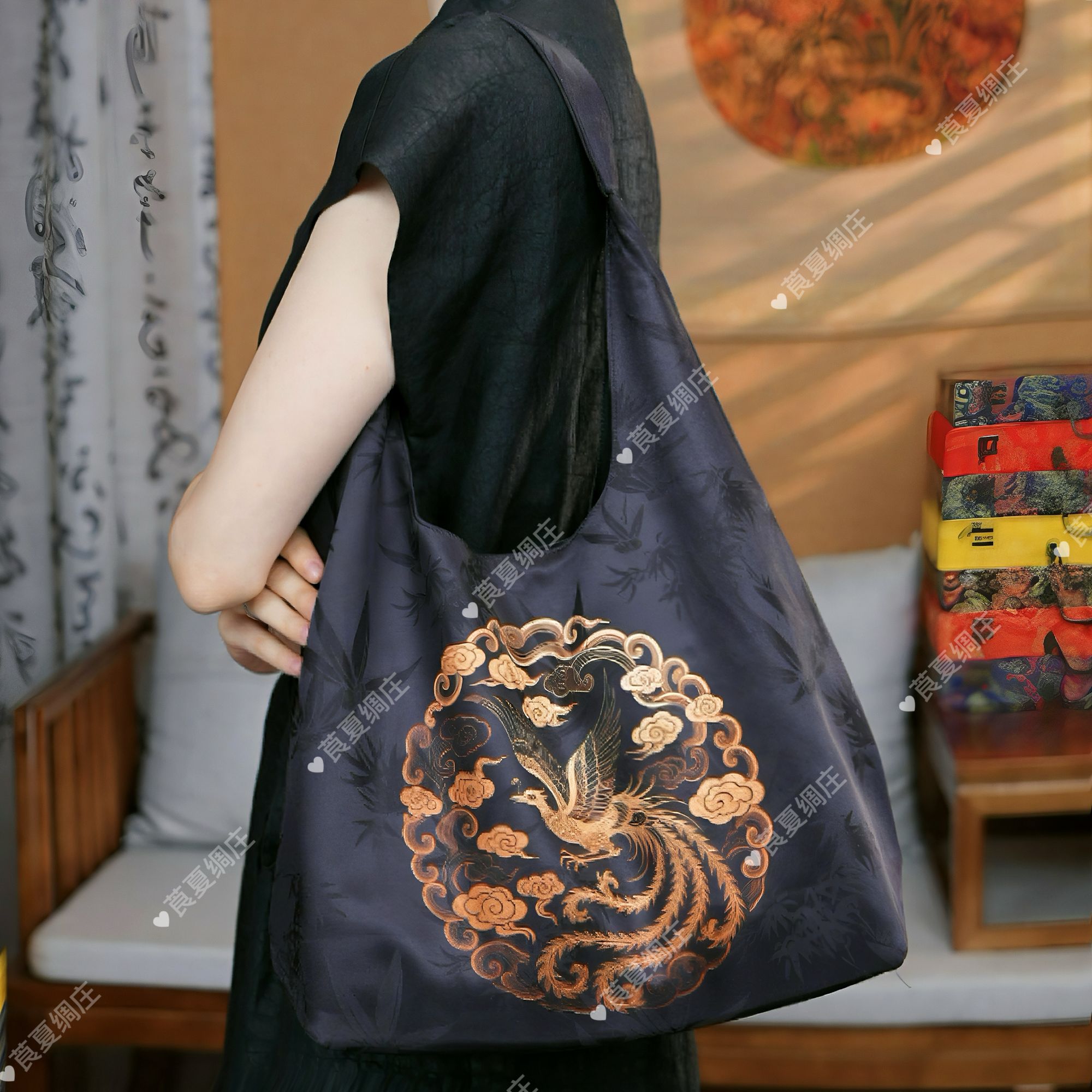 【HOBO包】香云花萝包女大包设计手工包38*24单肩