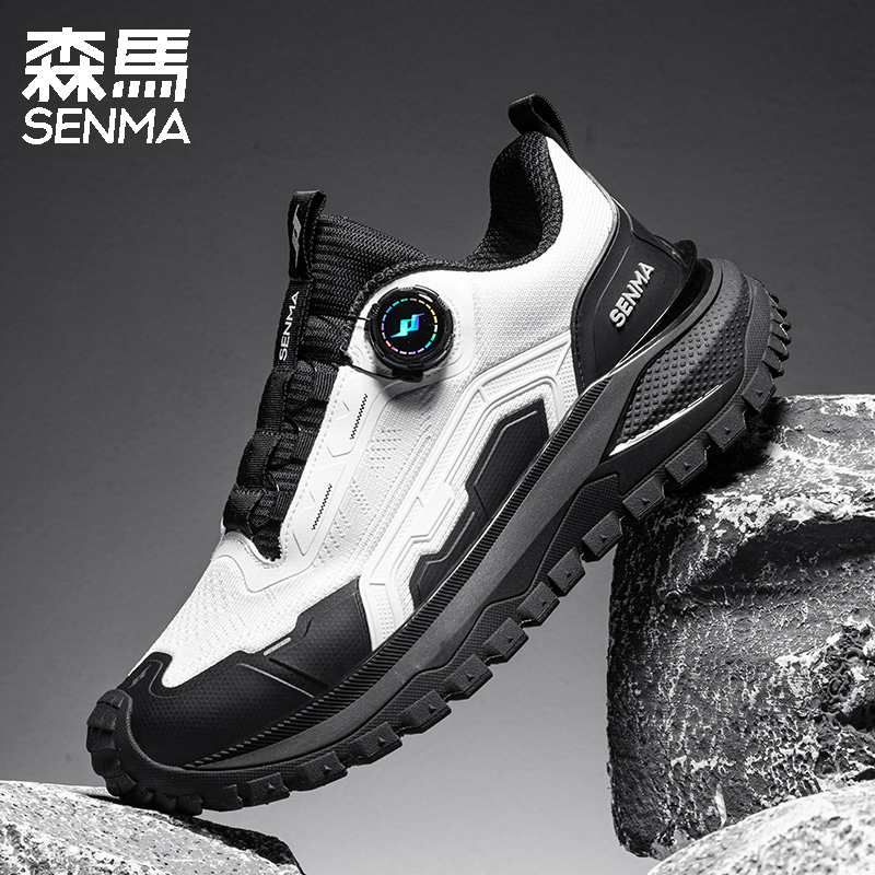 SENMA森马运动鞋男款2025新款爆款轻便减震跑步鞋一脚蹬休闲鞋子