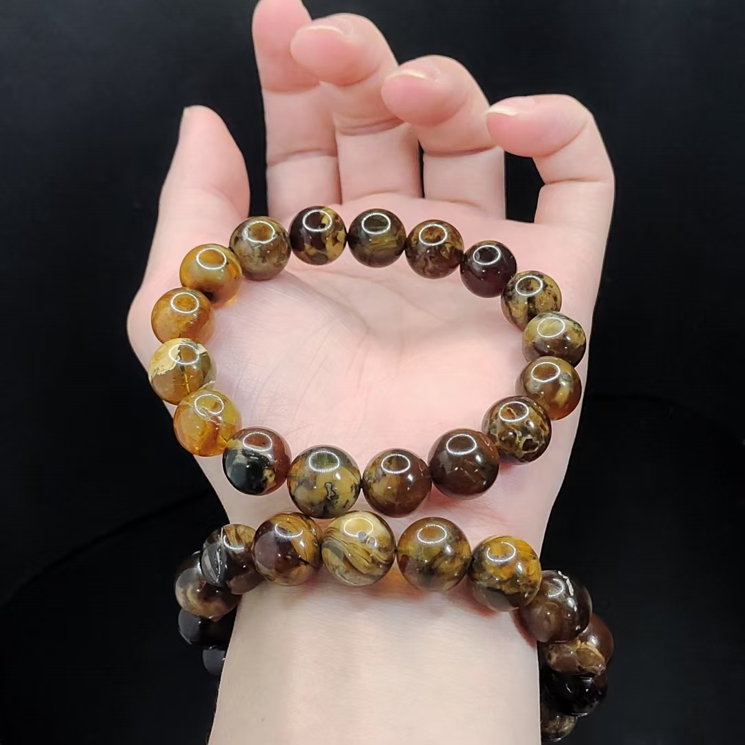 【康康严选】溶洞琥珀单圈手串GS【多样性发其一】约11mm+