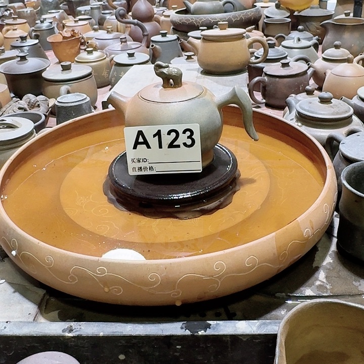 紫砂茶壶荷*坭兴陶柴烧