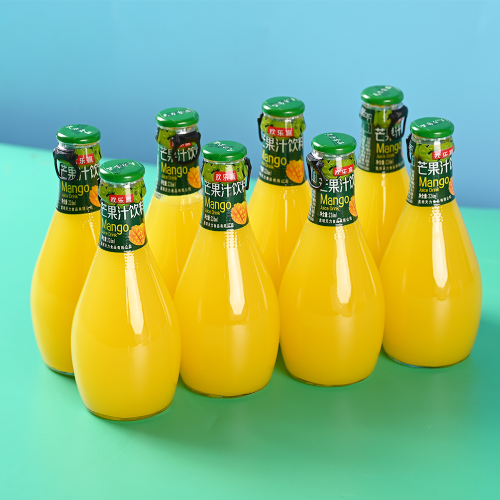 芒果汁玻璃瓶果味饮料芒果味饮料小瓶226ml*6瓶/12瓶餐饮一整箱