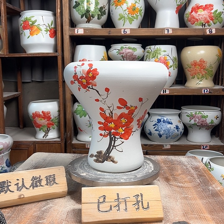 摆件火窝红梅花新款陶瓷陶瓷