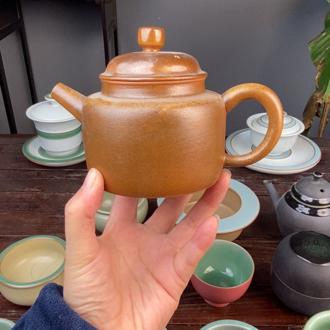 朱砂胎草木灰德钟壶 不开片