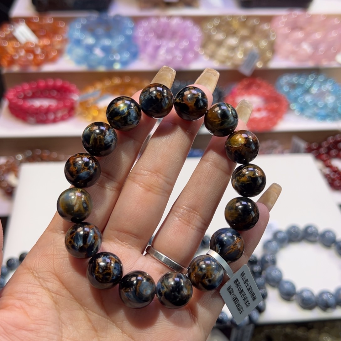 用***7木变石未镶嵌手饰天花板高货彼得石13mm