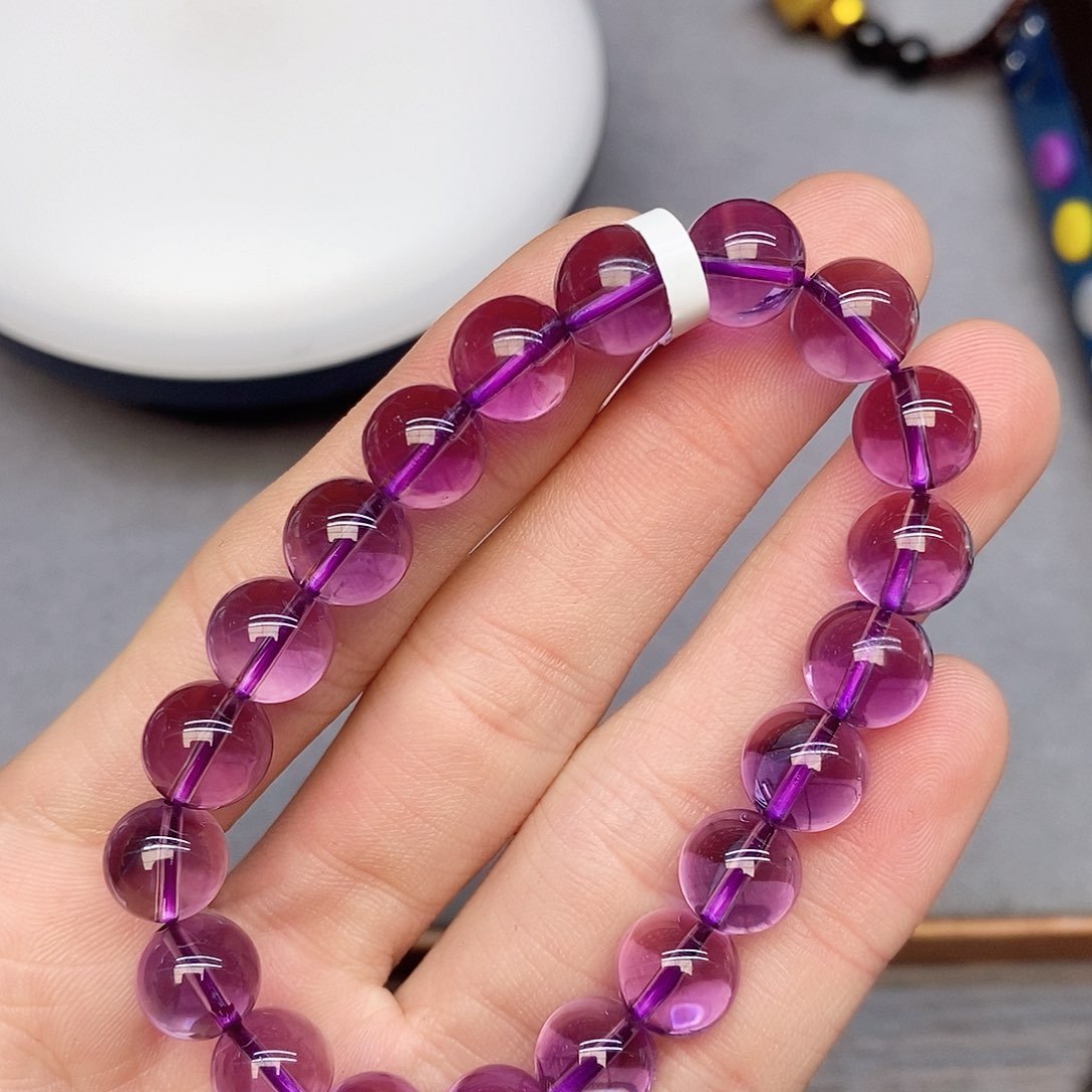 水晶手链未镶嵌21紫水晶9mm