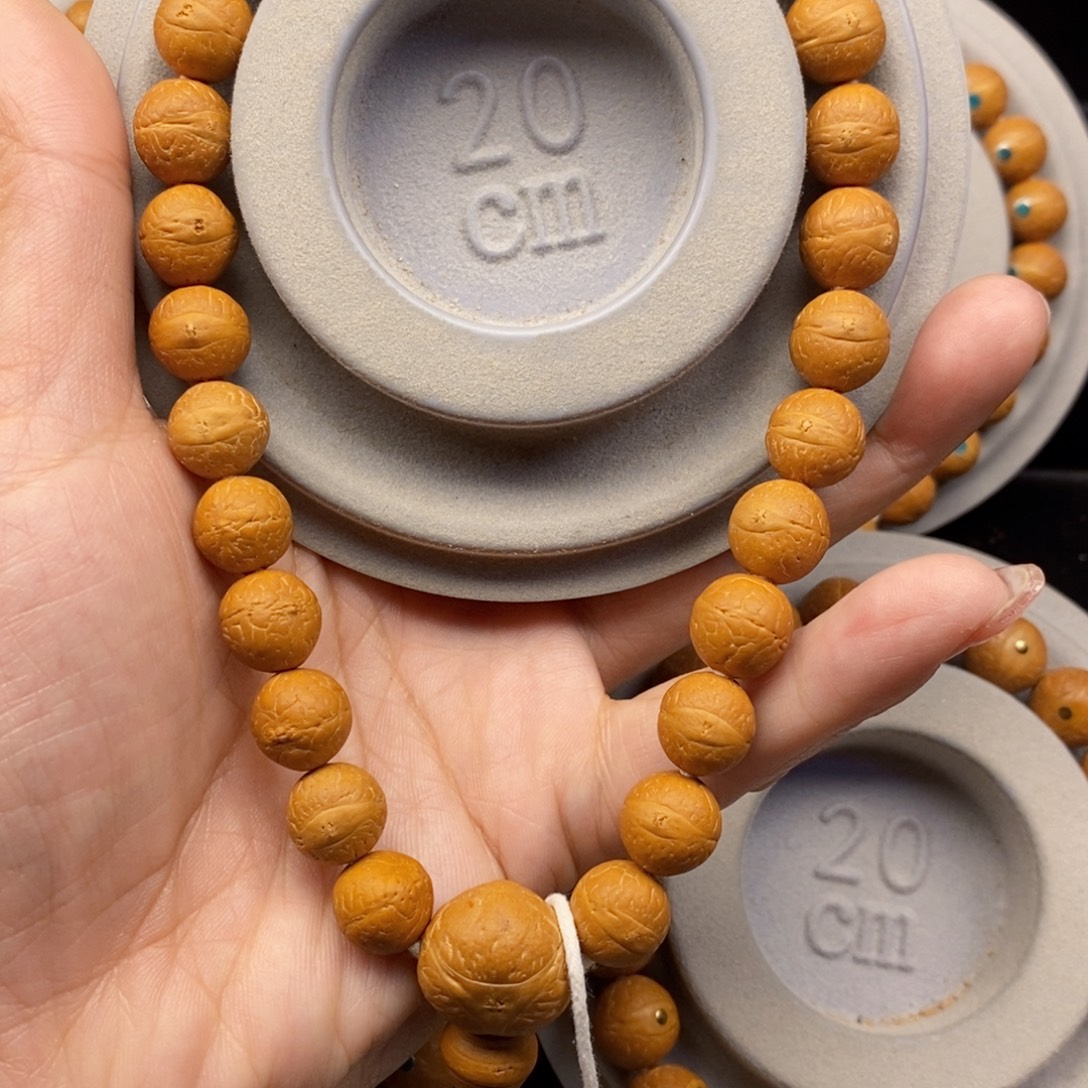 凤眼菩提手串11➕素串，27颗籽25年新籽