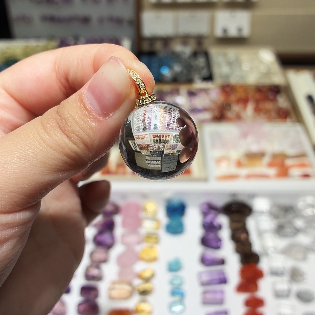 未镶嵌水晶吊坠(不含链)白水 圆珠 成品 吊坠 