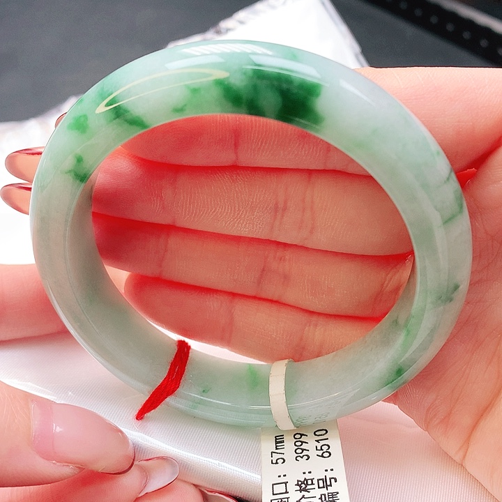 翡翠手镯未镶嵌57正圈