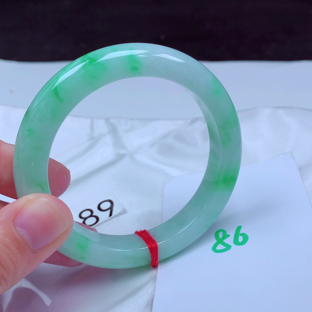 未镶嵌手镯翡翠缅甸天然A货翡翠手镯55.3