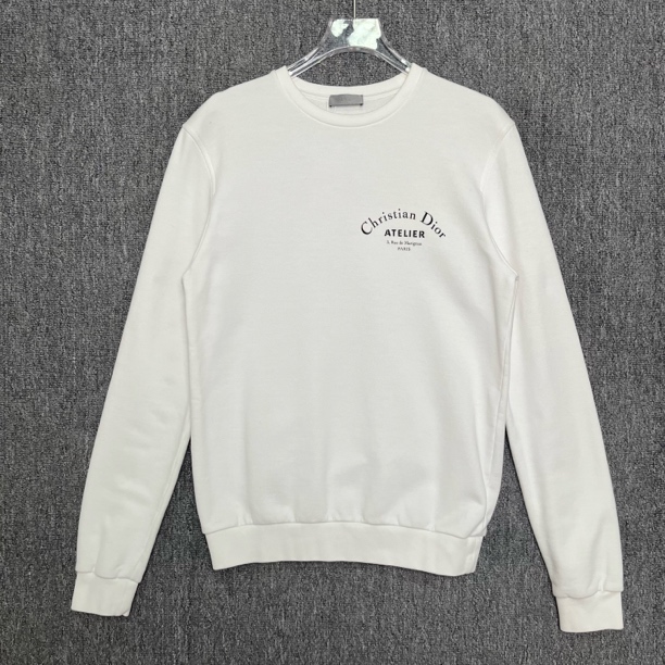 99新 DIOR/迪奥 标语印花白色卫衣/XS码/99新/10154