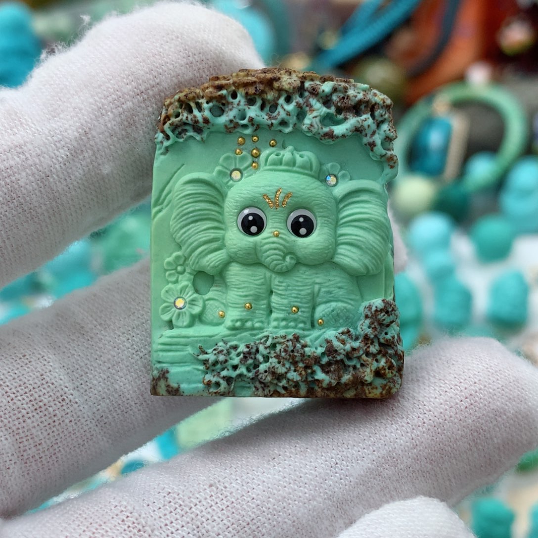 绿松石珠宝奇石未镶嵌