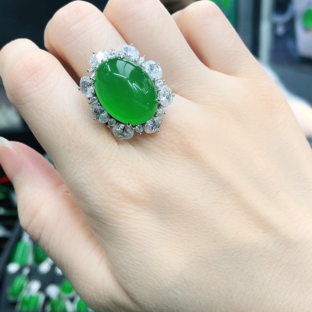 银S925镶嵌戒指玛瑙/玉髓