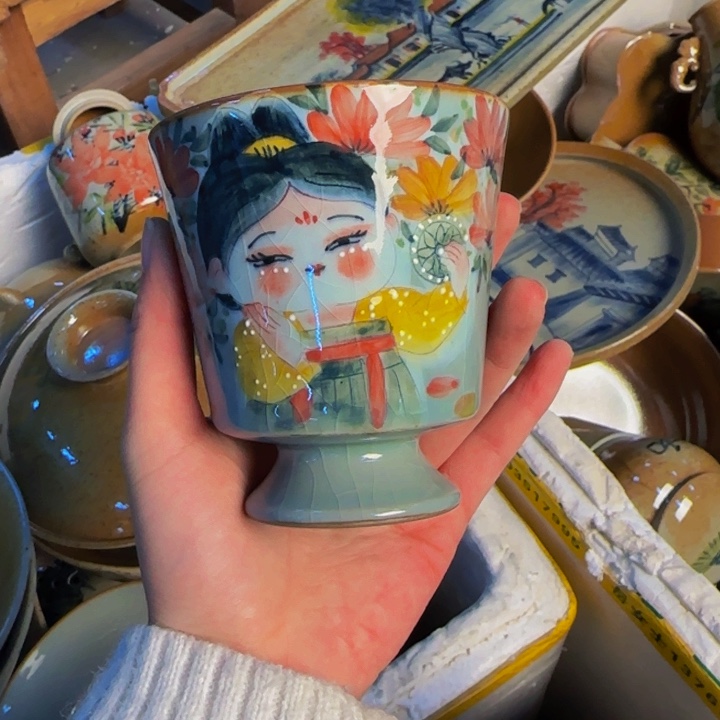 瓷片景德镇陶瓷手工手绘