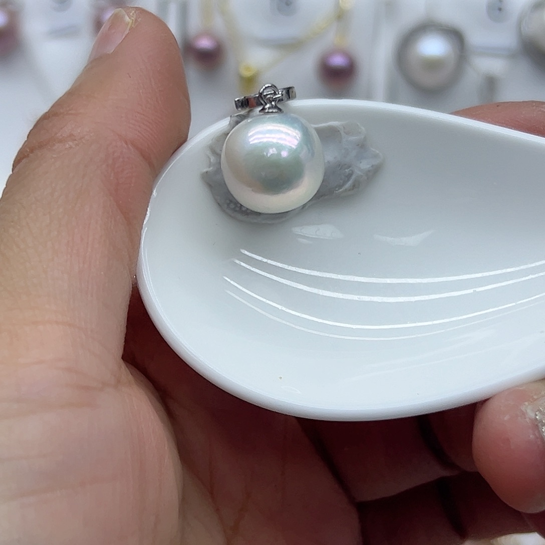 淡水珍珠颈饰银S925镶嵌2