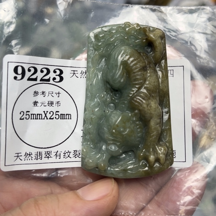 翡翠未镶嵌吊坠(不含链)9223