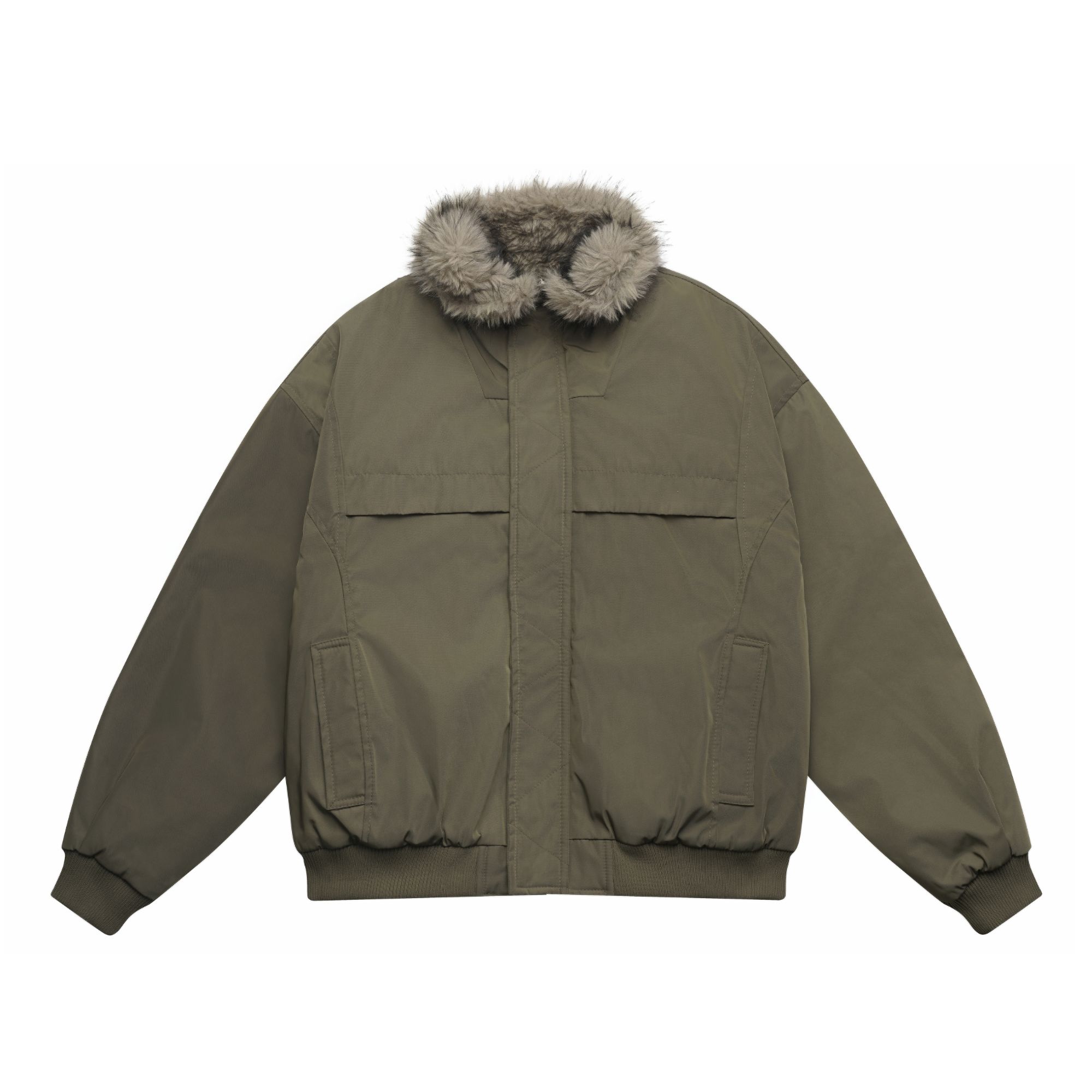 【韩仔】毛领座山雕男女基础cleanfit棉衣棉服立领情侣宽松潮流工装