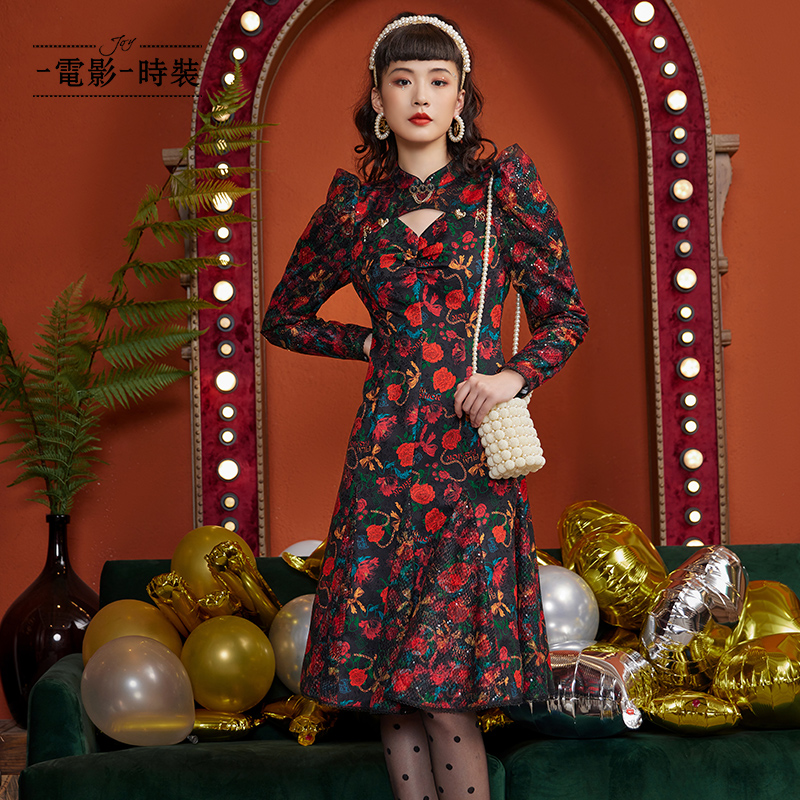 【高高甄选】一电影一时装旗袍裙气质收腰裙FCJL145617