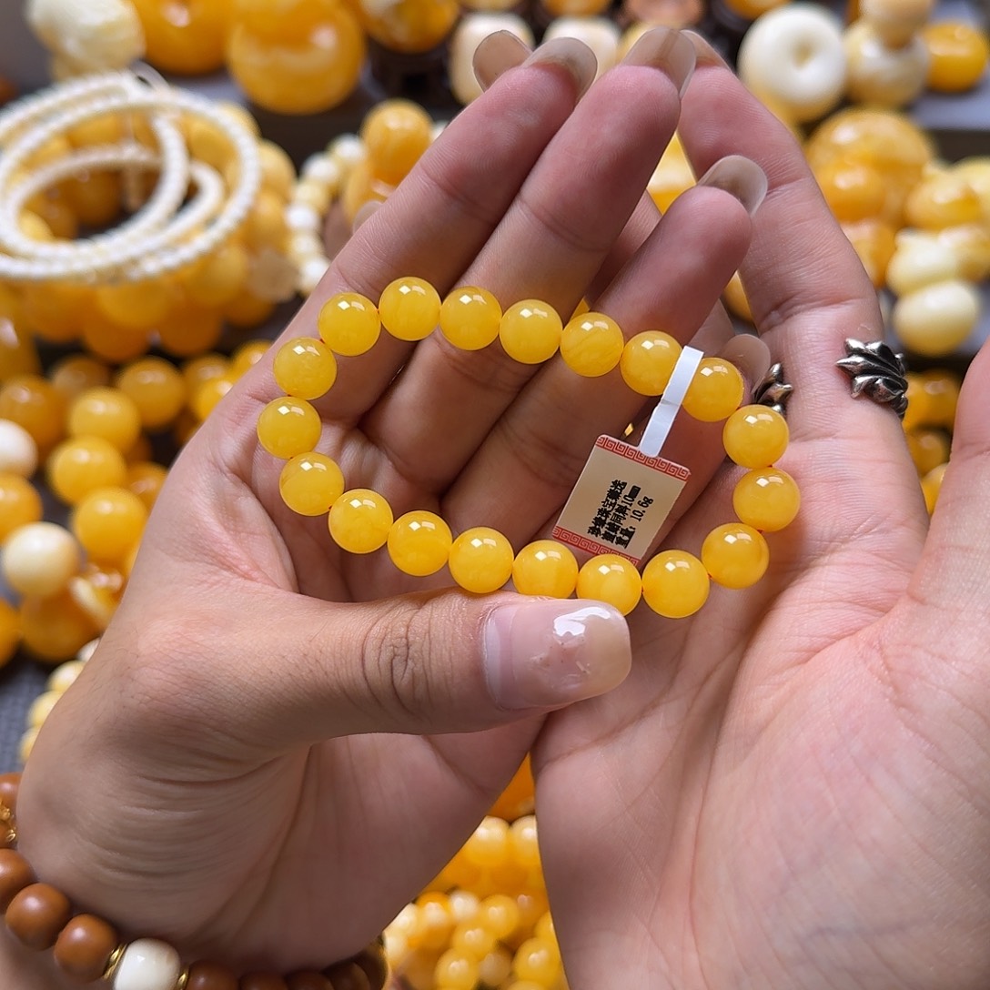 蜜蜡未镶嵌珠宝奇石同料10mm