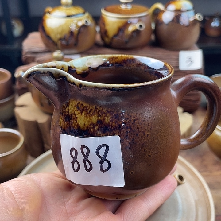 十***师建水紫陶紫泥柴烧盖碗建水紫陶白泥柴烧公道杯