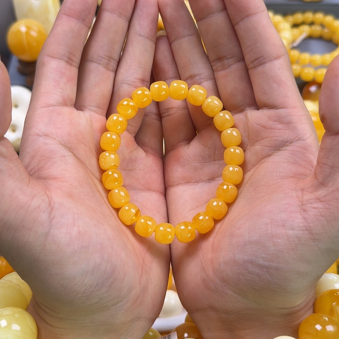 琥珀珠宝奇石未镶嵌同料老型10mm