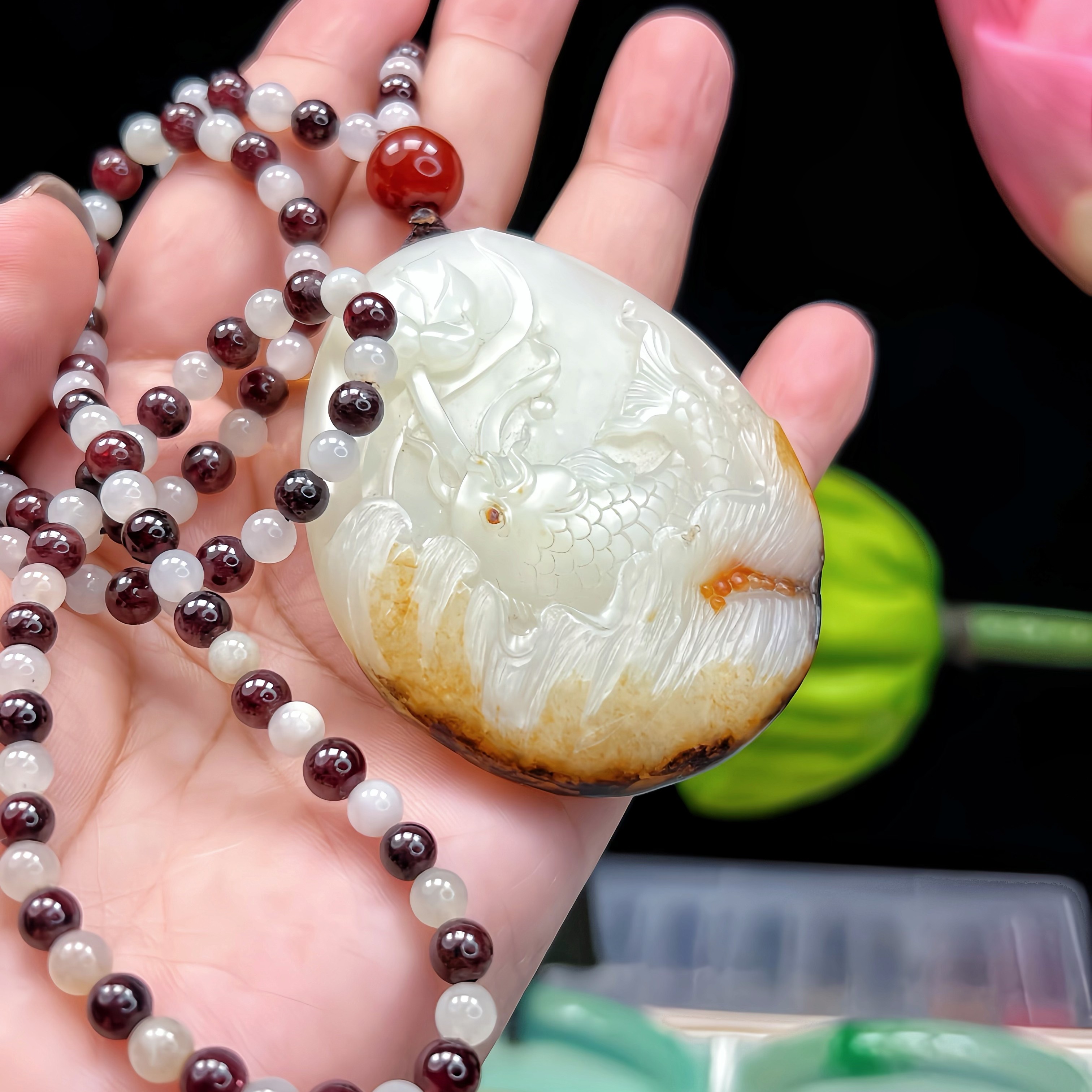 和田玉挂坠颈饰玉牌手把件俄料高级