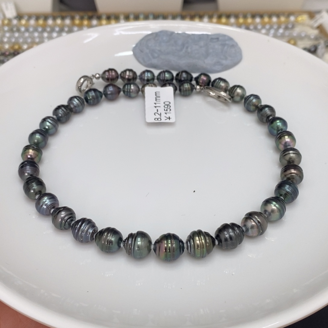 海水珍珠颈饰未镶嵌园*大溪地项链8.2-11 潘