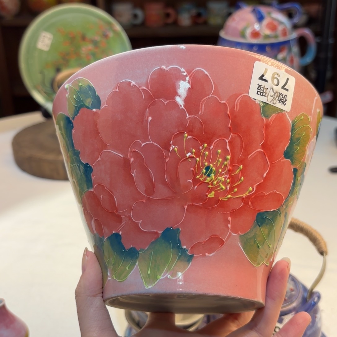 景德镇手绘高温釉下彩陶瓷茶具